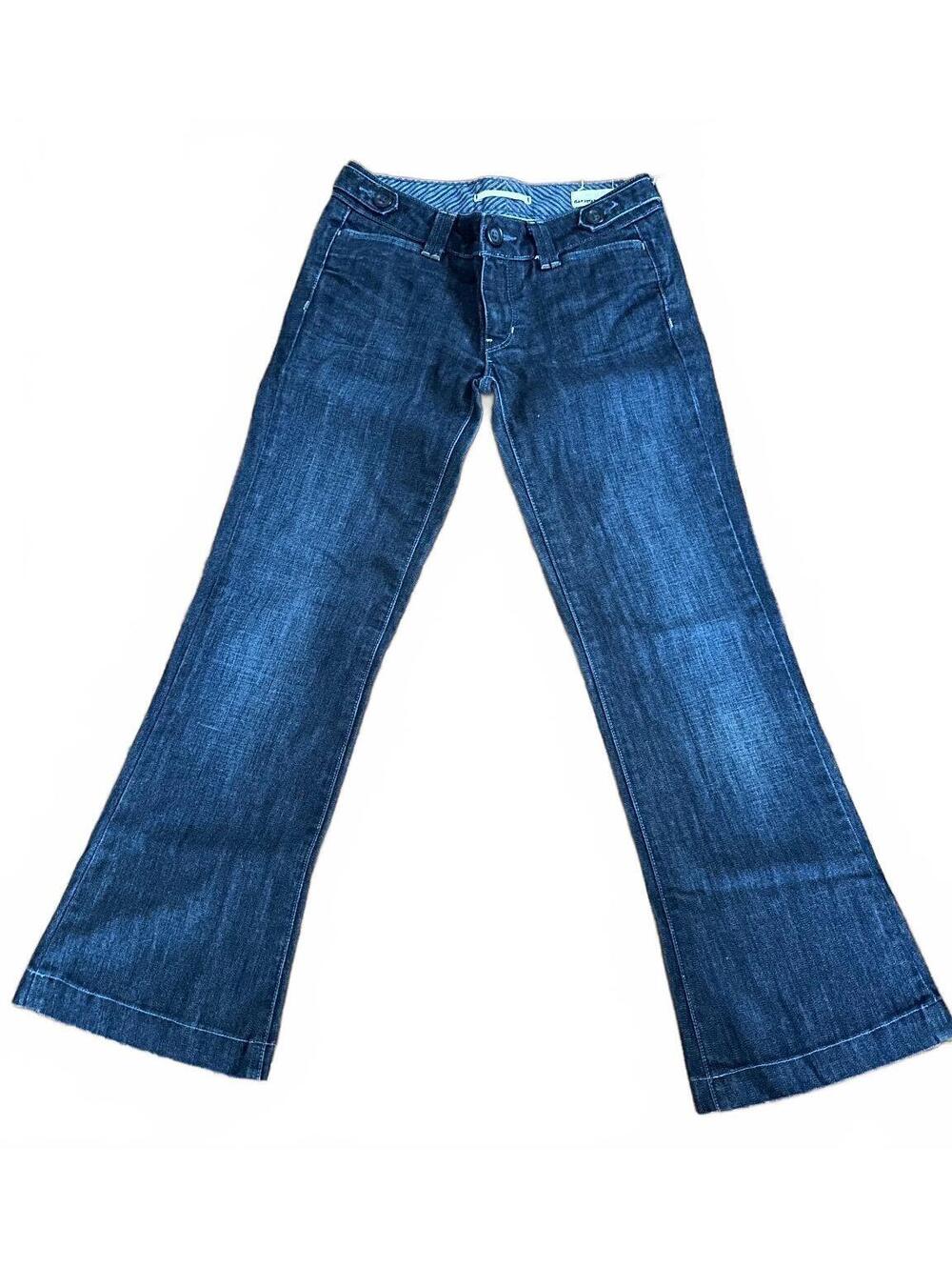 Like New Vintage Gap 2008 Low Rise Wide Leg Trouser Jeans Dark Wash Y2K 25